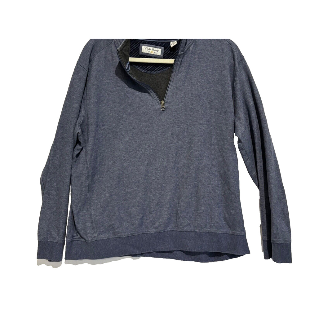 English Laundry 1/4 Zip Pullover LIght Sweater‎ Mens sz XL Blue preppy career